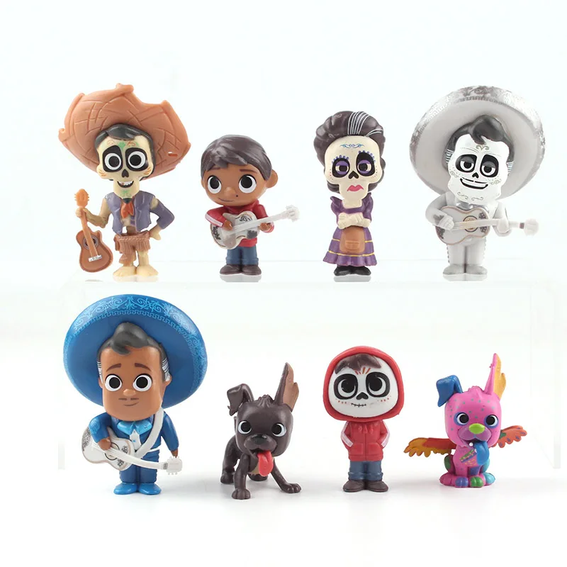 Продажа COCO рисунок Мигель версии ПВХ Фигурки игрушки украшения модель детские подарки 8 шт. компл. 5,5 9 см