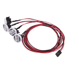 4pcs/set RC Car Round LED Light with Cover Vehicle Lamp Part for 1/10 Traxxas Hsp Redcat Rc4wd Tamiya RC Crawler Car Parts
