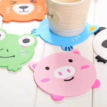 

Kitchen Accessories Creative Animal Silicone Coaster Mat 1Pcs Heat Resistant Cup Placemat Cute Mug Coaster Tools Kitchen Gadgets