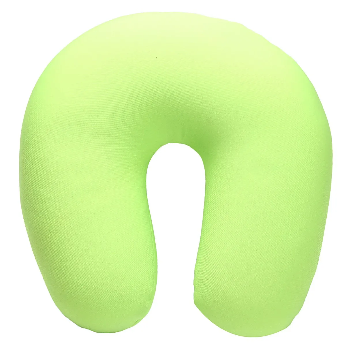 U-образная подушка для путешествий, однотонная подушка для отдыха, подушка из микробисера для автомобиля, разноцветное постельное белье, набор - Цвет: Зеленый