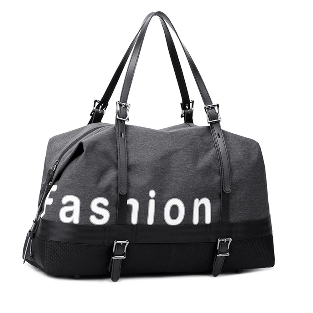 

Single handed short travel bag, male and female sports fitness satchel with independent shoe positions.