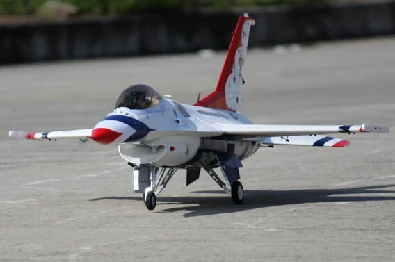 Свободная шкала 90 мм EDF Jet F16 Thunder Bird PNP