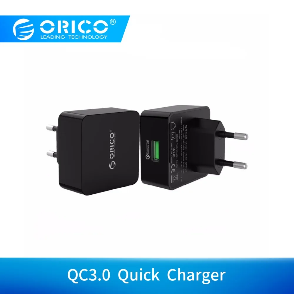 

ORICO QC3.0 Quick Charger Smart Wall Charger with 1m Micro USB Cable Charge for Samsung Xiaomi Huawei