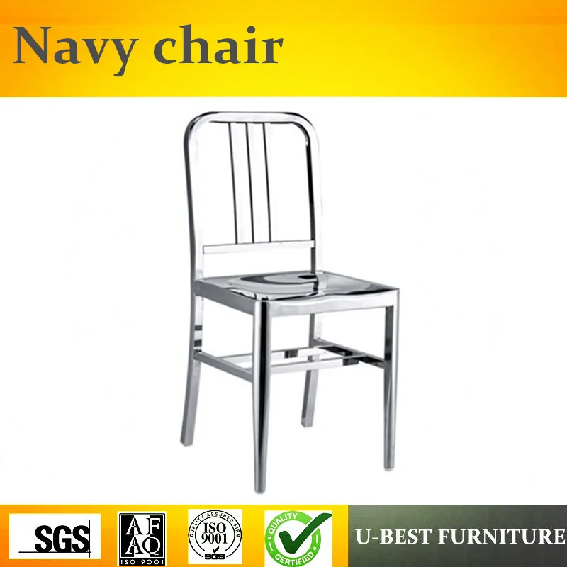 Free shipping U-BEST Triumph Navi stainless steel regular model chair / Metal kitchen side chair