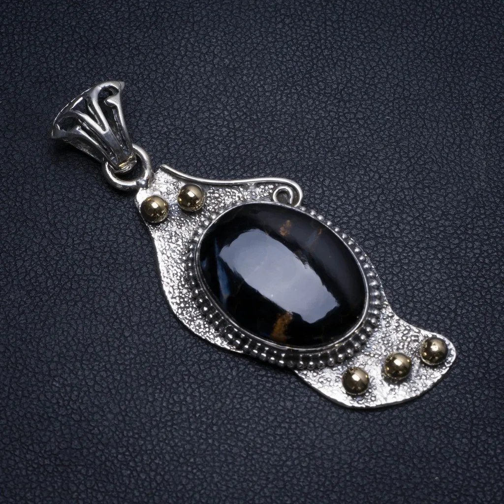 Natural Two Tones Pietersite Handmade Unique 925 Sterling Silver Pendant 2&quot T0118 | Украшения и аксессуары
