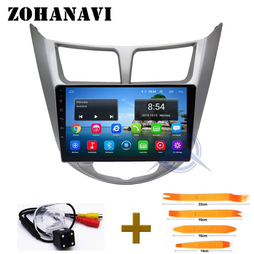 

ZOHANAVI Android 8.1 2.5D Screen 9 inch Car Multimedia Player For solaris Accent Verna 2011-2017 auto radio GPS Navigation