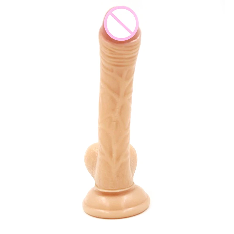 Мягкий силиконовый большой фаллоимитатор на присоске реалистичный пенис лег