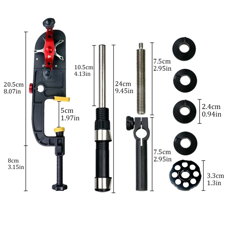 

SEWS-Fishing Line Winder Spooler System Machine Reel Spooler Portable Aluminum Fishing Line Winder Reel Spool Station