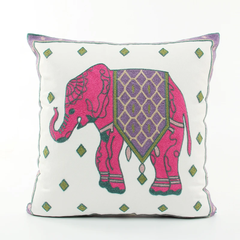 Sofa or Car Seat Cotton Embroidery Decorative Throw Pillow