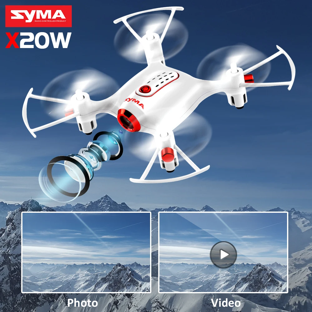 Карманный мини Дрон SYMA 2 4G с камерой wifi FPV Квадрокоптер дистанционным управлением