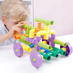 Детские сборные трубы строительные блоки игрушки зеленый пластик собранные строительные блоки игрушки