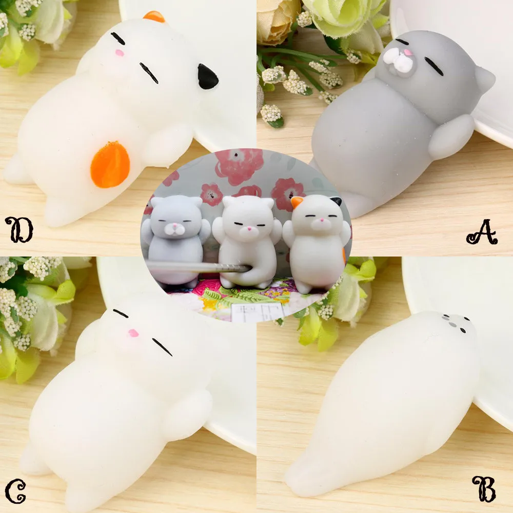 Mini Squishy toy Cute cat Mochi Squeeze Fun Joke antistress ball Healing Fun Kids Kawaii Toy ...