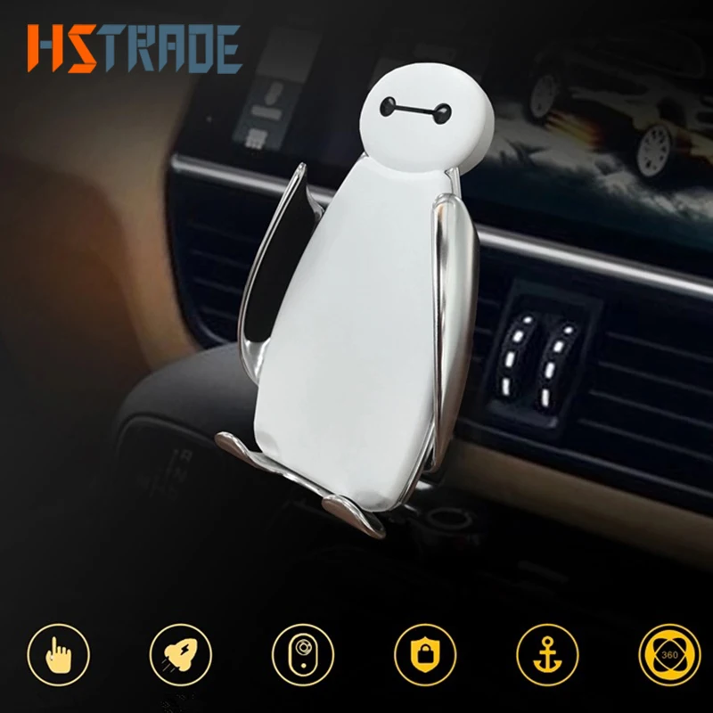 

Automatic Clamping Wireless Car Charger For iphone Android Air Vent Phone Holder 360 Degree Rotation Charging Mount Bracket