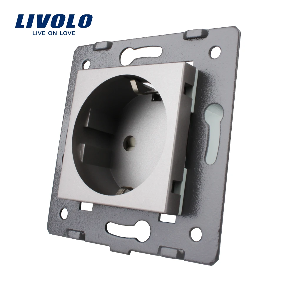 Livolo Разъем diy части, белые пластиковые материалы, стандарт ЕС, функциональный ключ для розетки ЕС, VL-C7-C1EU-11