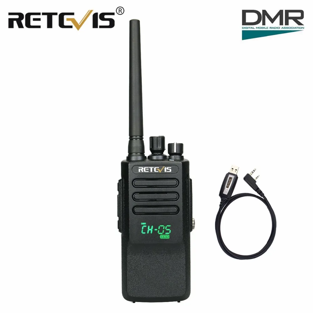 10W DMR Digital Walkie Talkie Retevis RT50 IP67 Waterproof Dustproof UHF VOX Portable Two-Way Radio Hf Transceiver+Program Cable