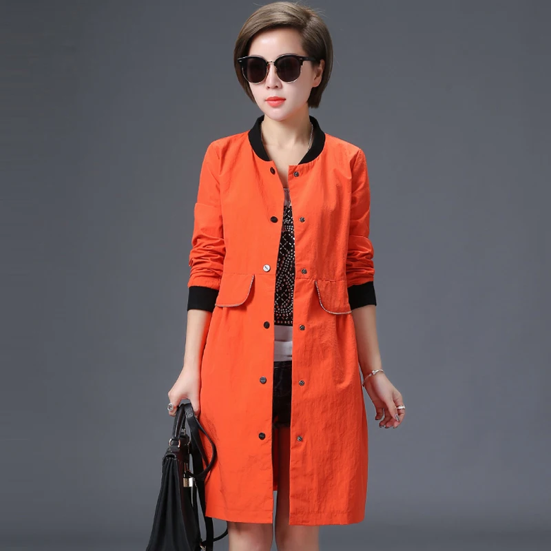 Occasionnel Black Automne Tranchée Femelle Yagenz Version Plus Survêtement Femmes orange Manteau Taille 2017 Mode 3xl Coupe blue Coréenne vent De DW2I9EH