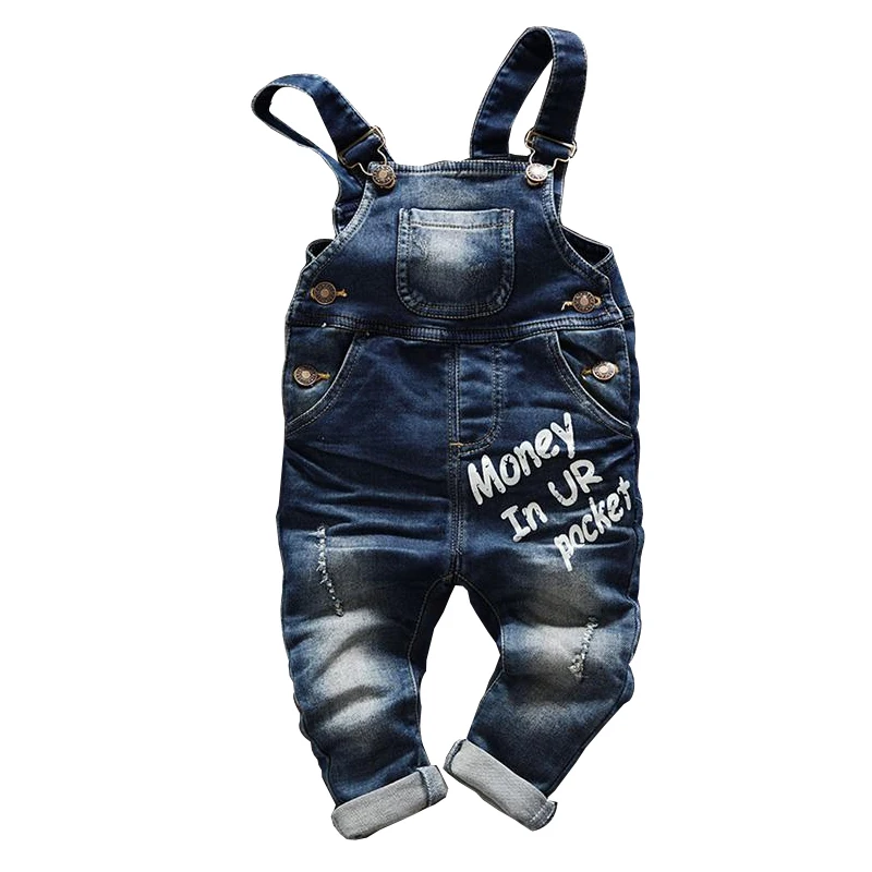 Free shipping 2018 spring autumn Baby boy overalls bib child denim pants infant jumpsuit