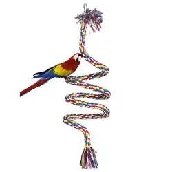 Модные яркие попугая игрушки декоративные Pet Птица Попугай стойка веревка Корелла, попугай, аратинга клетка Swing окунь игрушка