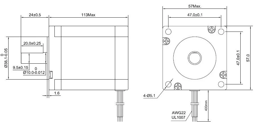 3 шт. 3Nm/425oz. В Nema 23 шагового двигателя 4.2A 4-свинец 10 мм вал 57x57x113 мм DIY ЧПУ Станок токарно-винторезный с фрезерный станок