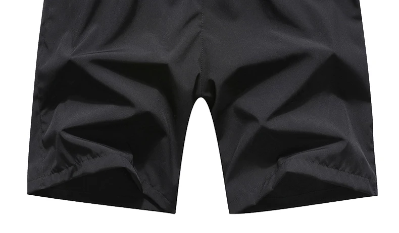 2019 мужские шорты черные однотонные летние быстросохнущие шорты с эластичной резинкой на талии и карманом на молнии, повседневные мужские