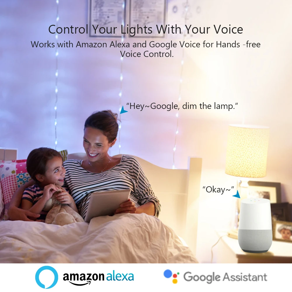  Tuya Smart Life APP Dimmable E27 WiFi RGB LED Bulb Light Voice Control by Echo Alexa Google Assista - 32980982106