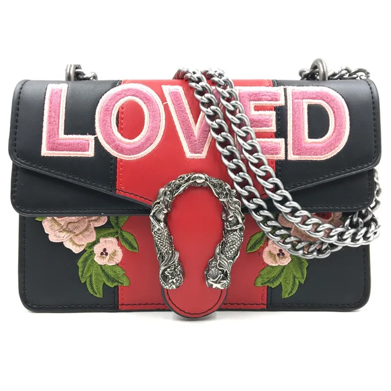 

Luxury Brand Chain Casual Shoulder Bag Messenger Bags Retro Flowers Embroidery Bag Women Handbags and Purse Famous Designer Sacs