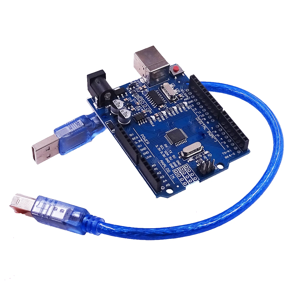 10 шт. один набор UNO R3(CH340G) MEGA328P для Arduino UNO R3 ATMEGA328P-AU макетная плата - Цвет: UNO R3 Set