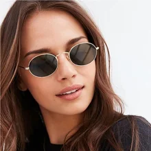 Longkeader маленькие Овальные Солнцезащитные очки женские Ретро красные очки винтажные очки металлические зеркальные очки золотые розовые Солнцезащитные очки женские BL8006