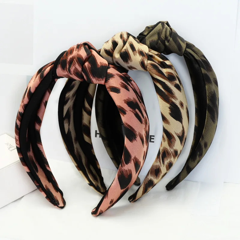 

Leopard Hair Band Beauty Woman Accessory Vintage Twist Headband Women Hair Accessories Wide Kpop Ladies Headwear 2019 Hairband