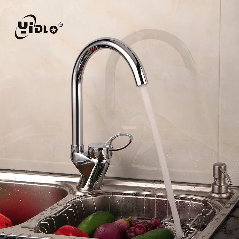 Kitchen Sink Basin Faucet Fashion Key Ring Handle Faucet 360 Degree Swivel Mixer Water Tap Type Seven Pipe Silvery Brass Faucets Kitchen Sink Basin Faucet Fashion Key Ring Handle Faucet 360 Degree Swivel Mixer Water Tap Type Seven Pipe Silvery Brass Faucets