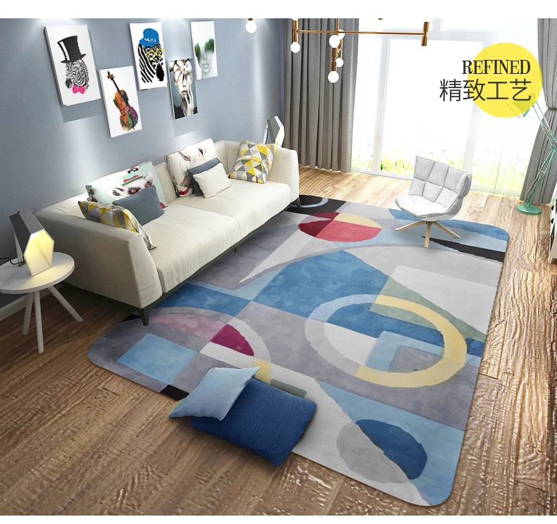 Европейские креативные ковры с геометрическим орнаментом для гостиной, спальни, мягкие ковры, прикроватные коврики для дома, прямоугольные коврики