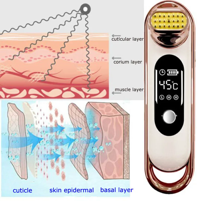 Эффективная RF машина для красоты, Электрический массажер для подтягивания лица, удаления морщин, омоложение, антивозрастное устройство для сужения пор