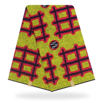 

Latest african ankara print fabric wholesale Ankara wax java print fabrics/kitenge/vitenge/lapa/Chitenge 6 yards DF-175