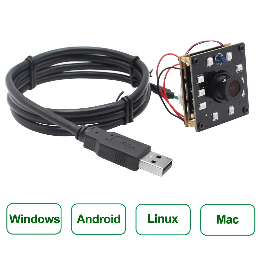 ELP 1080P 2MP CMOS Night Vision IR Camera with High Speed