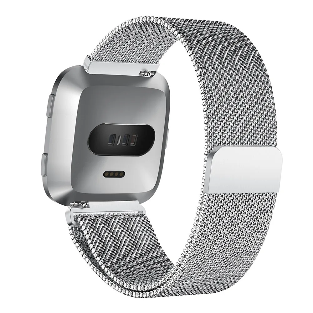 UIENIE-Stainless-Steel-Mesh-Milanese-Magnetic-Loop-Wrist-band-Strap-for-Fitbit-Versa-Smart-Watch-Straps