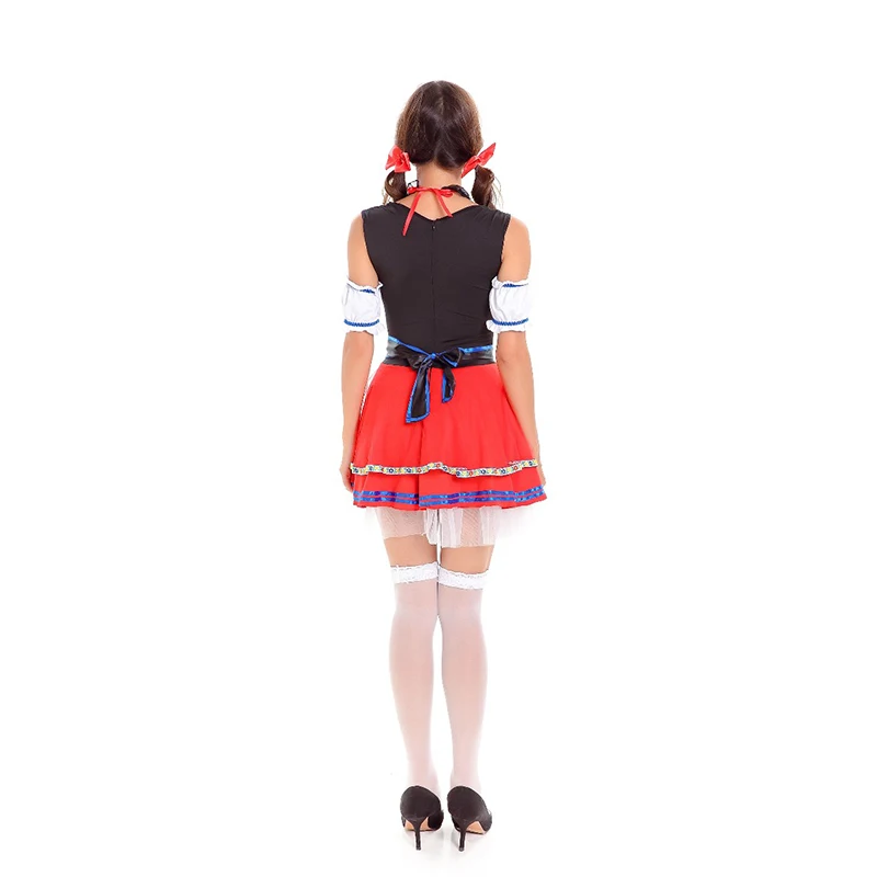 Oktoberfest Germany Beer Carnaval Festival October Dirndl Skirt Dress Sleeveless Apron Maid Costume Women Beer Girl Fancy Dress (12)