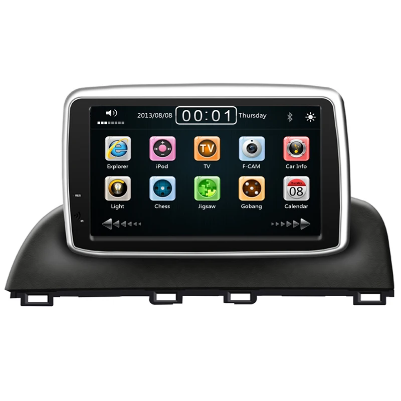 Емкостный сенсорный автомобильный DVD GPS навигатор стерео для Mazda3 Axela BT управление