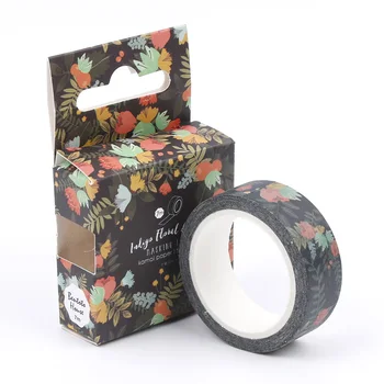 

1.5cm*7m Blue Kam flowers washi tape DIY decoration scrapbooking planner masking tape adhesive tape label sticker stationery