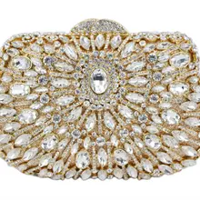 Модная Роскошная вечерняя сумочка со стразами Для женщин вечерние кошелек милых дам Свадебные украшения для волос, праздник клатч серебряное обручальное кольцо сумка для банкета 88156