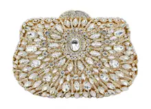 Mode Luxus Abendtasche Diamant Frauen Party Geldbörse Schöne Damen Prom Gold Fest Handtasche Silber Hochzeitsbankett Tasche 88156