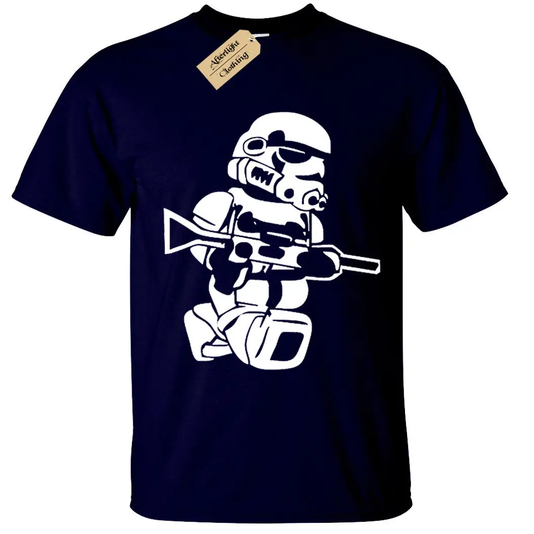 

LEGO TROOPER Mens T-Shirt BIG PRINT storm wars jedi vader star yoda funny top Free shipping Unique Cotton O-Neck T Shirt