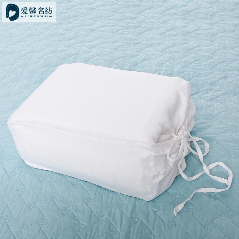 

Pure White Textile Luxury Pure Linen Bedding Set Soft 4 pcs Import Natural 100%Linen Fabric Flat Sheet Pillowcase Free Shipping