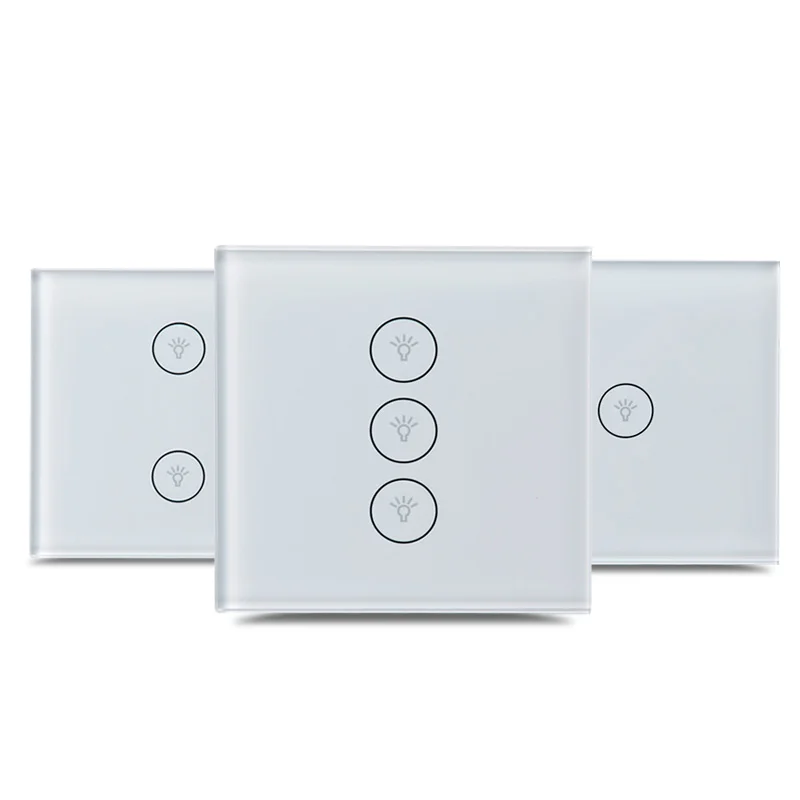 EU Wifi Smart Wall Switch Touch Glass Panel Mobile tuya& smart life APP