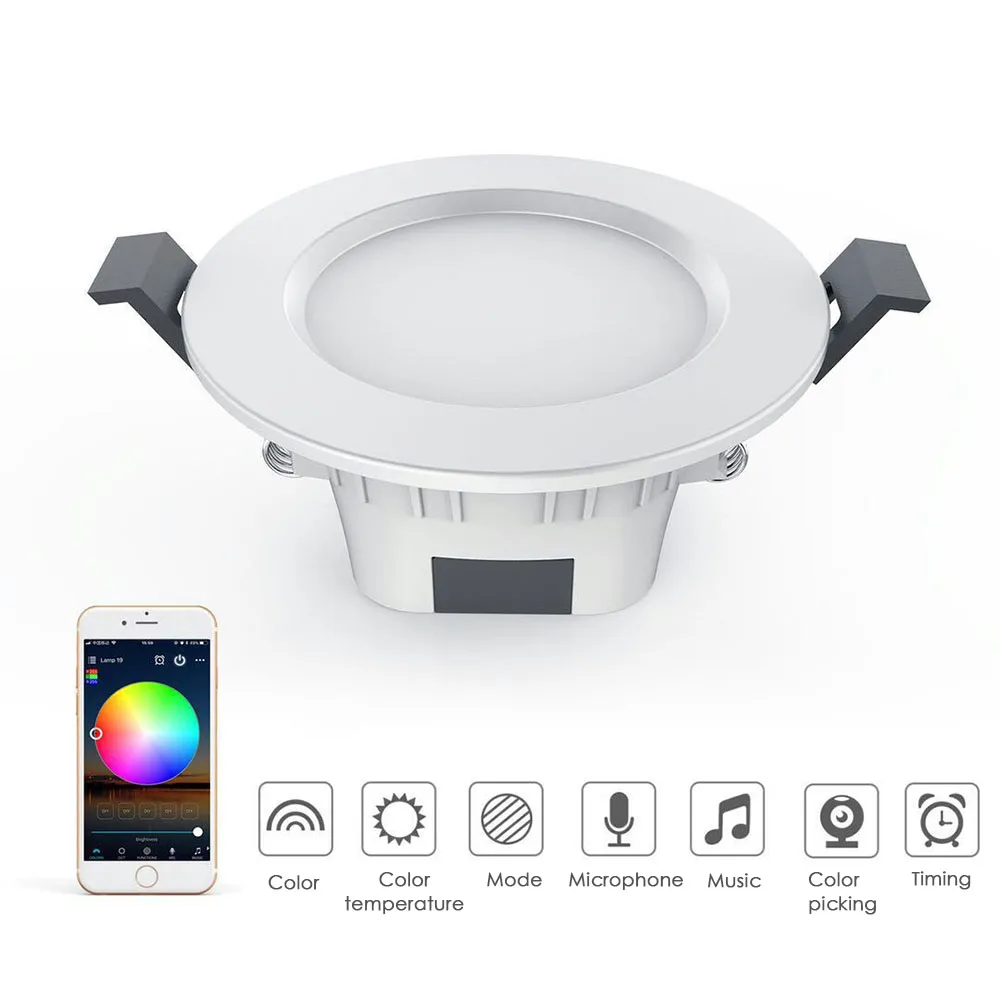 New Smart Downlight Bluetooth Work with HaoDeng App Remote control White & Warm light Smart Change Light New Smart Downlight Bluetooth Work with HaoDeng App Remote control White & Warm light Smart Change Light