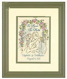 CS-1599 Cross Stitch Kit To Have and To Hold Wedding Record Dim 65086.jpg
