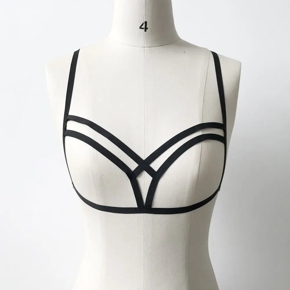 Sexy Women's Elastic Bra Cage Hollow Bralette Crop Top Bustier Vest