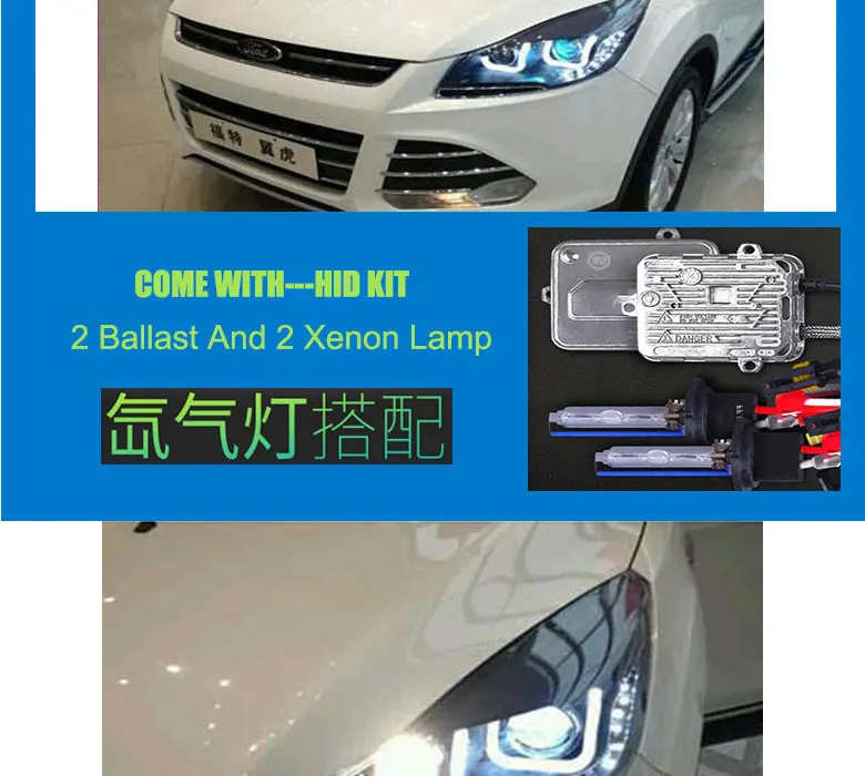 DY_L Автомобиль Стайлинг фара для Ford Ecosport 2013- светодиодный фары DRL H7/D2H HID Xenon Биксеноновые линзы