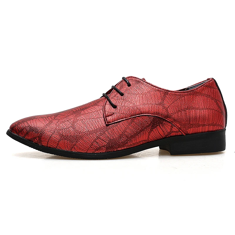 fashion snake skin men leather dress shoes cool designer evening party male footwear italian wedding brogue oxford shoes for men (48)