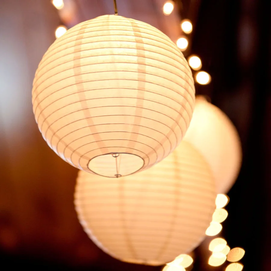White Wedding Party Event lt 100 pcs 16" inch Chinese Paper Lantern 