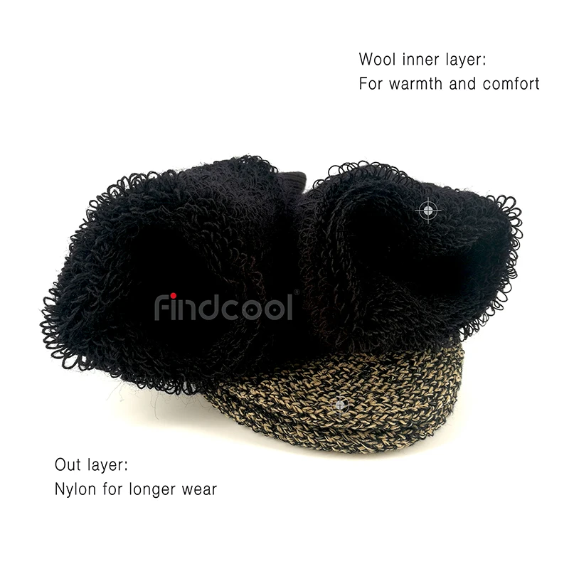 FINDCOOL носки из мериносовой шерсти толстые теплые для езды на велосипеде мужчин и